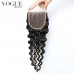 Deep Curly 4x4 Brazilian Virgin Human Hair, Natural Hairline,Baby Hair